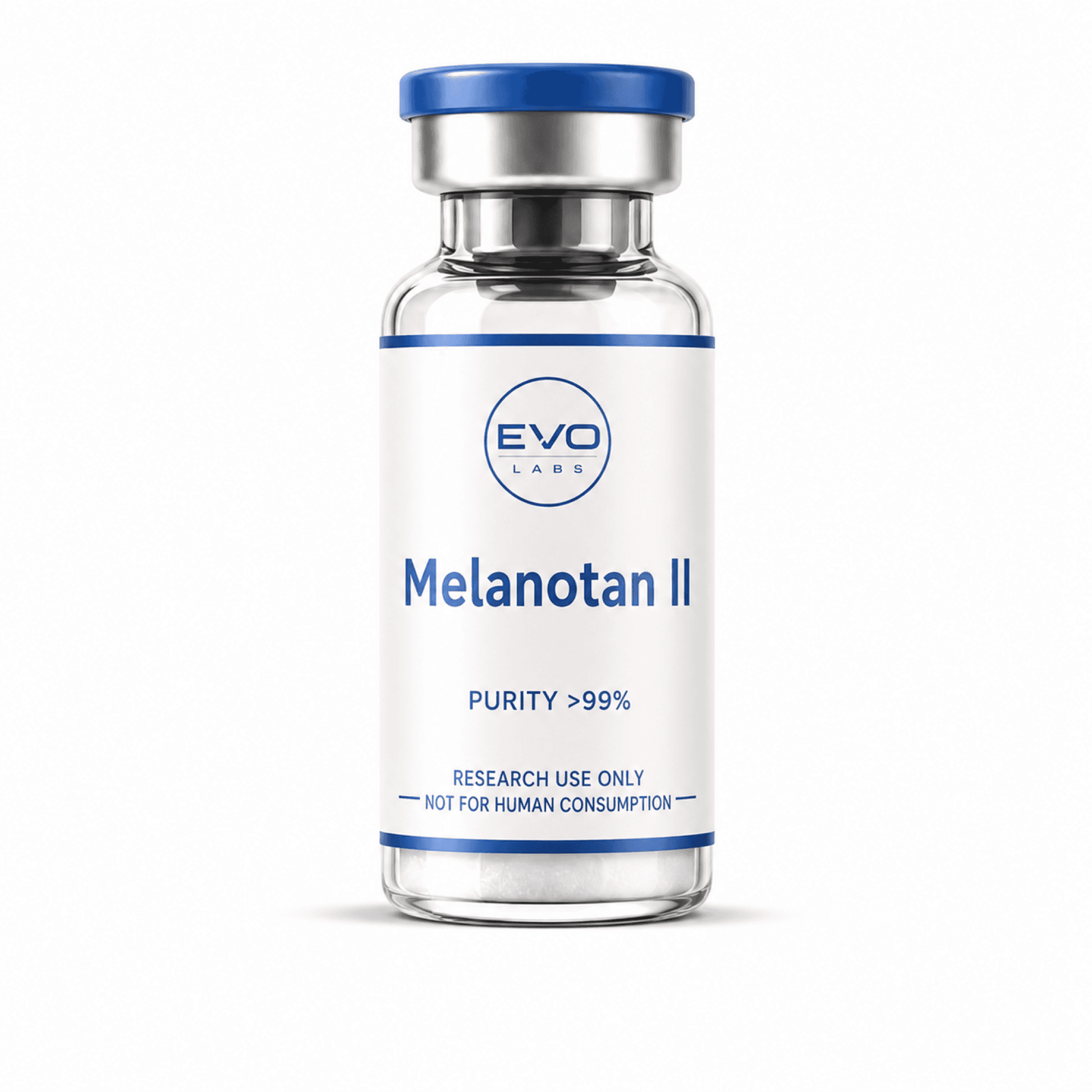 Melanotan II vial and packaging